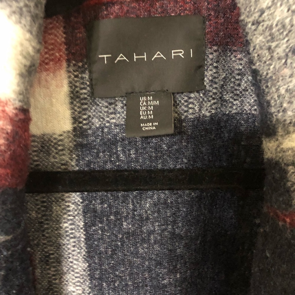Tahari plaid coat